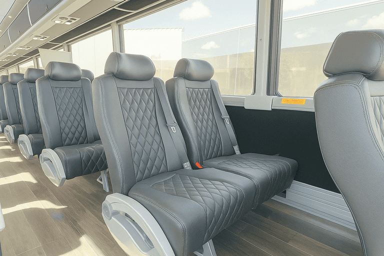 interior of Charter Bus Rental St. Cloud charter bus